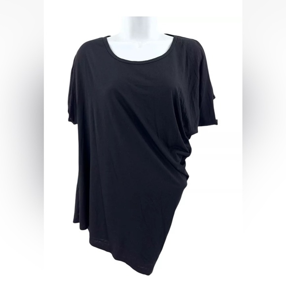 Peruvian Connection Asymmetric Top Womens M Black Pima Cotton Modal Stretch - Picture 1 of 9